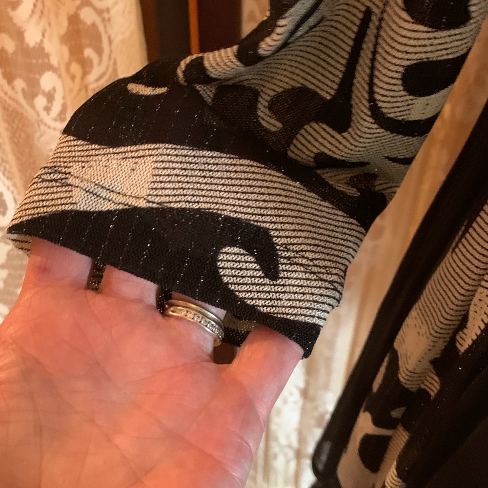 Patchington Open Front Sheer Panel Longline Cardi… - image 7